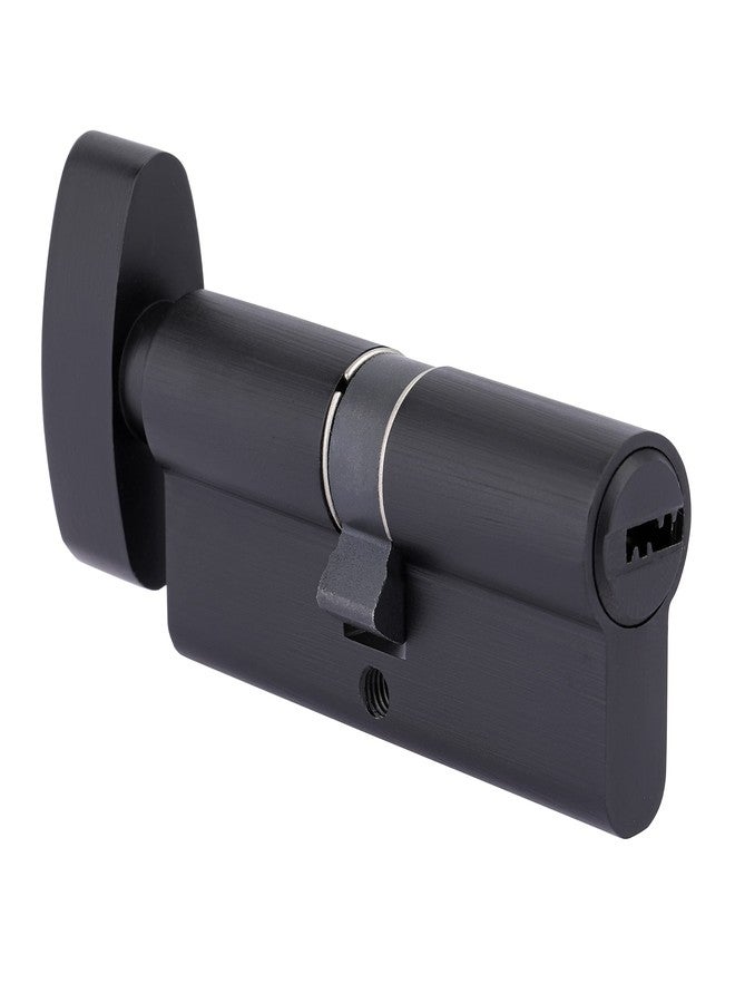 LAPO 70 mm Brass Cylinder Lock for Mortise Handle Locks Fittings for Wooden Door | Cylinder Lock with 3 Brass Ultra Keys(Black Finish)-Pack of 1 pcs - Image 5